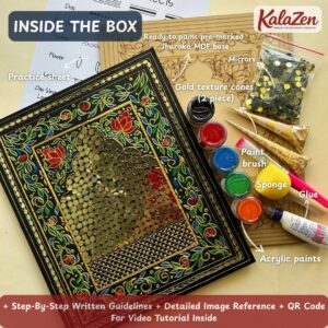 diy multicoloured black jharokha art kit — bold indian wall decor